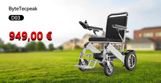 Fauteuil Électrique Pliable ByteTecpeak D03 en Promotion Limitée – Autonomie de 30 km pour un Confort Optimal