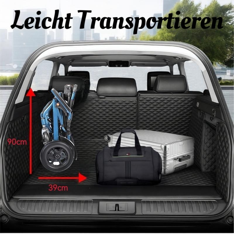 ByteTecpeak D04 Blau Elektrische Rollstühle - 10AH Lithium Batterie, 500W Motor, 20 km Reichweite