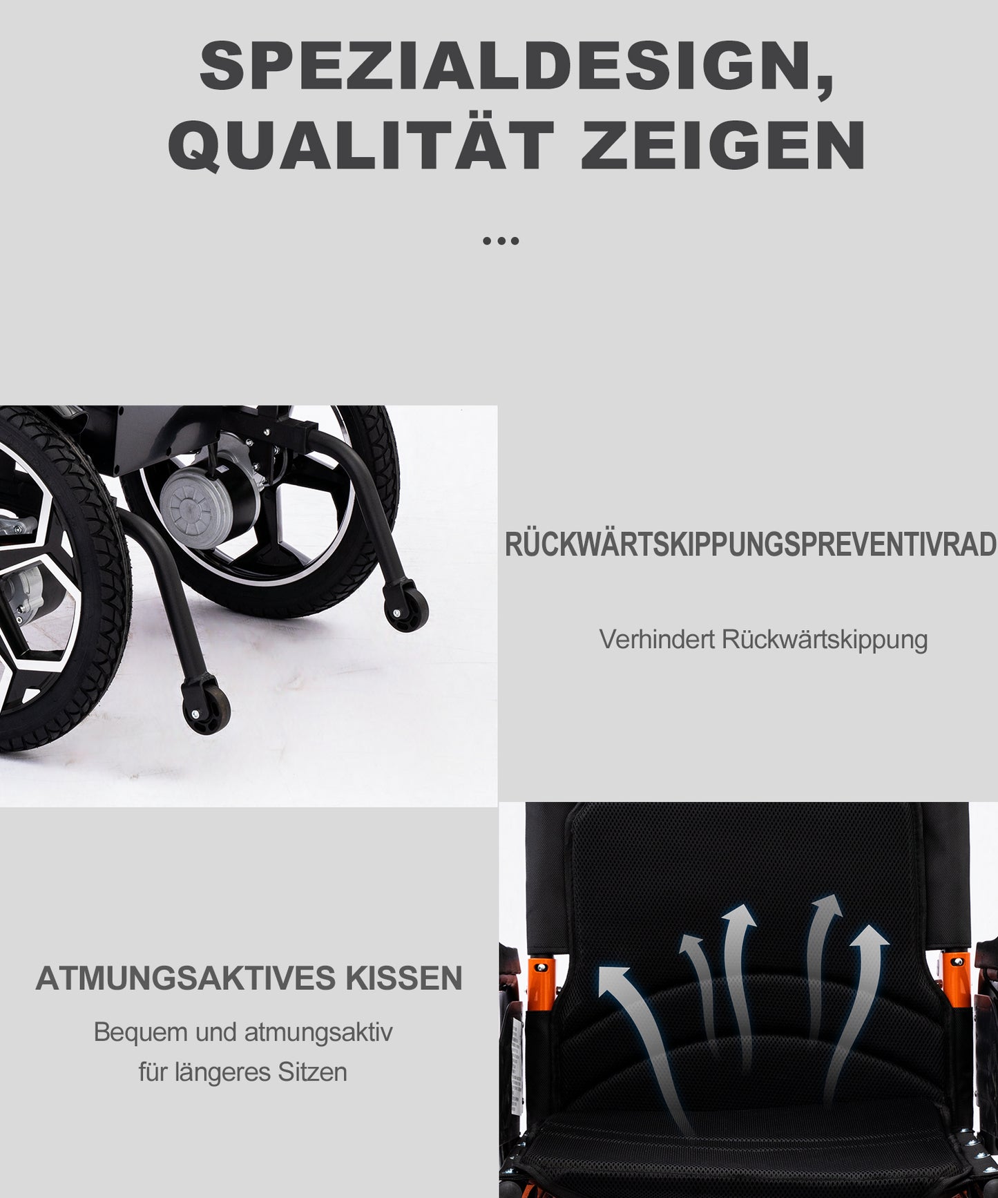 ByteTecpeak D09 Fauteuil roulant électrique pliable - moteur 500W, charge maximale 150KG