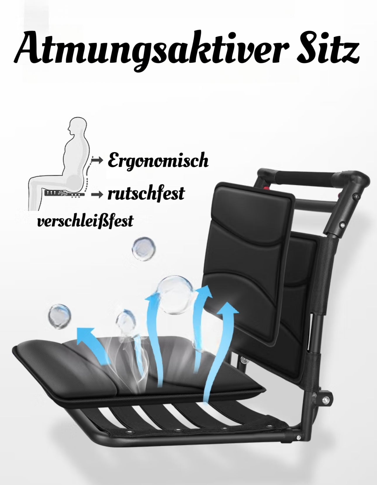 ByteTecpeak M1 Faltbarer Aluminium-Rollstuhl – Leicht, reisetauglich und belastbar bis 100 kg