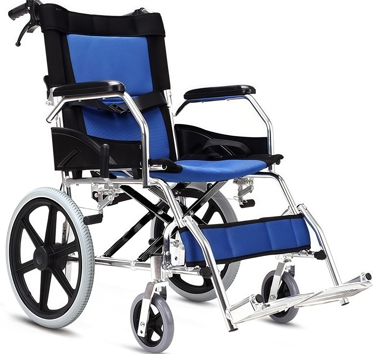 ByteTecpeak M3 Ultraleichter faltbarer Rollstuhl mit Bremsen, Sitzbreite 44,5 cm
