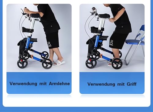 ByteTecpeak R2-Leichter Aluminium-Rollator, 8,68 kg, bis 100 kg belastbar