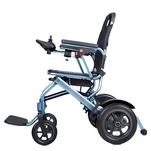 ByteTecpeak D04 Blau Elektrische Rollstühle - 10AH Lithium Batterie, 500W Motor, 20 km Reichweite