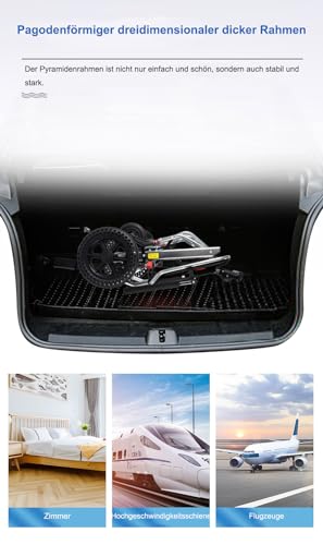ByteTecpeak M2 Klappbarer gelber Aluminiumrollstuhl – leicht und reisetauglich, kann bis zu 100 kg tragen