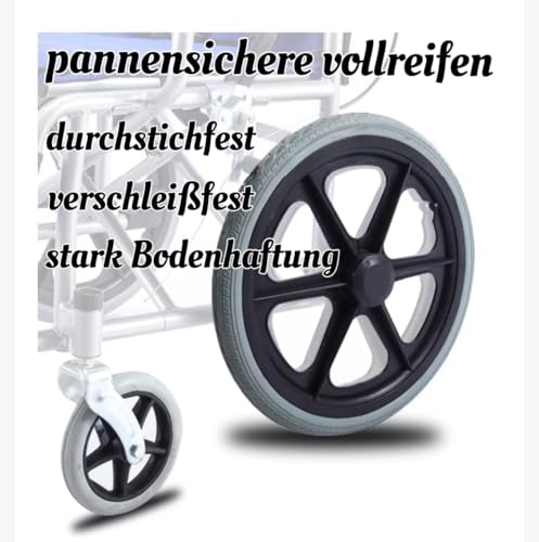 ByteTecpeak M3 Ultraleichter faltbarer Rollstuhl mit Bremsen, Sitzbreite 44,5 cm