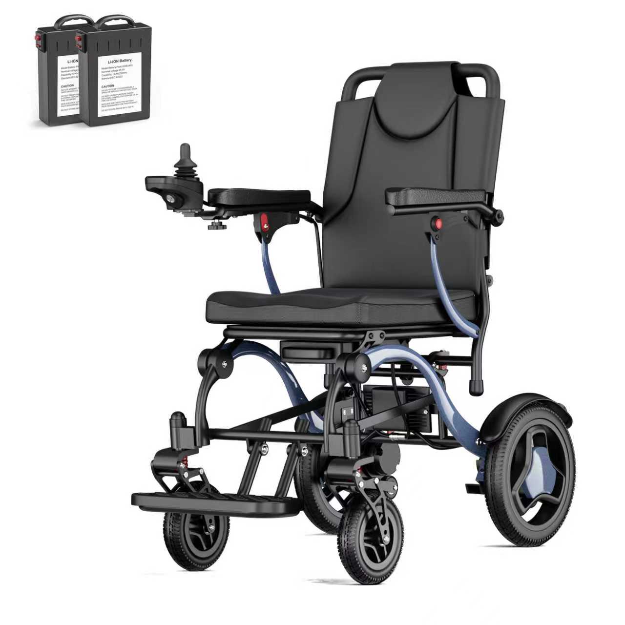 ByteTecpeak XP03 Ultraleichter Faltbarer Elektrorollstuhl (nur 16,63 kg) mit Doppelbatterie 2×10Ah für 2*20 km Reichweite