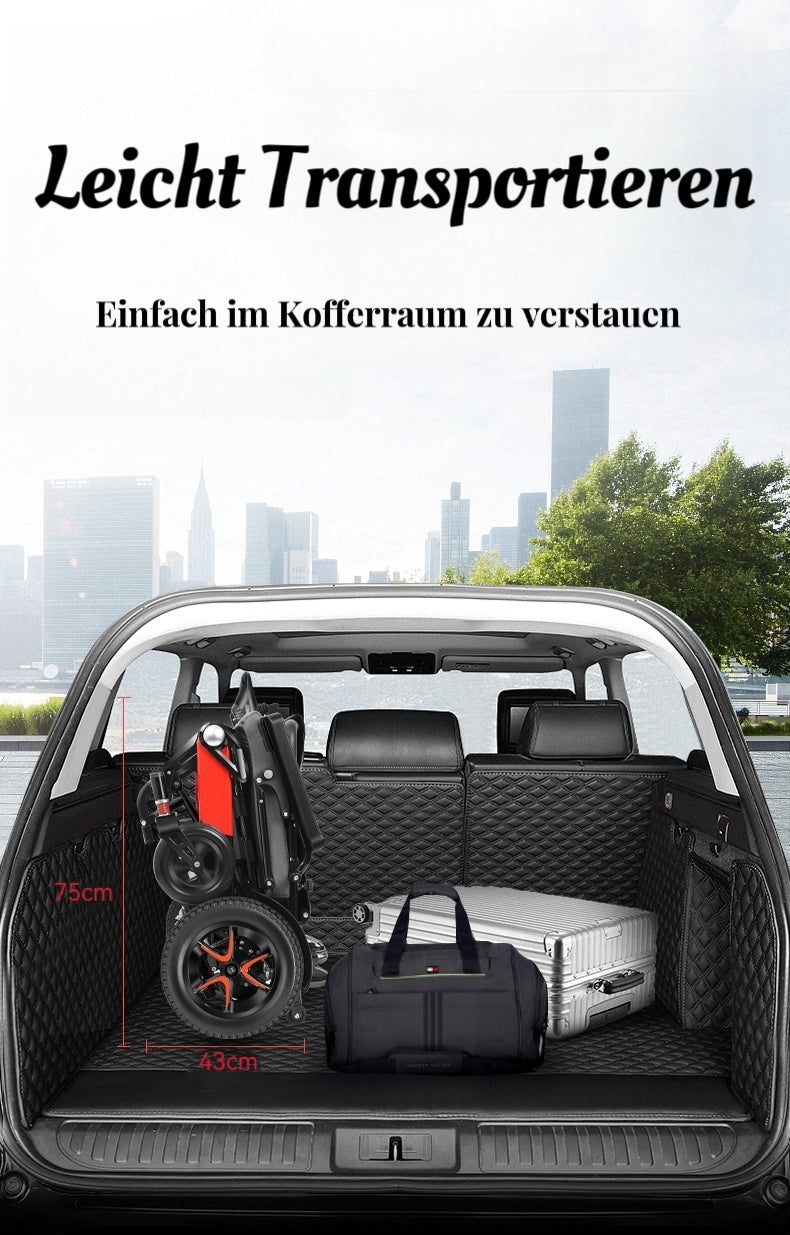 ByteTecpeak D02 Elektrischer Rollstuhl aus Aluminium, 500W Motor, 22Ah Lithium-Batterie, 33 km Reichweite