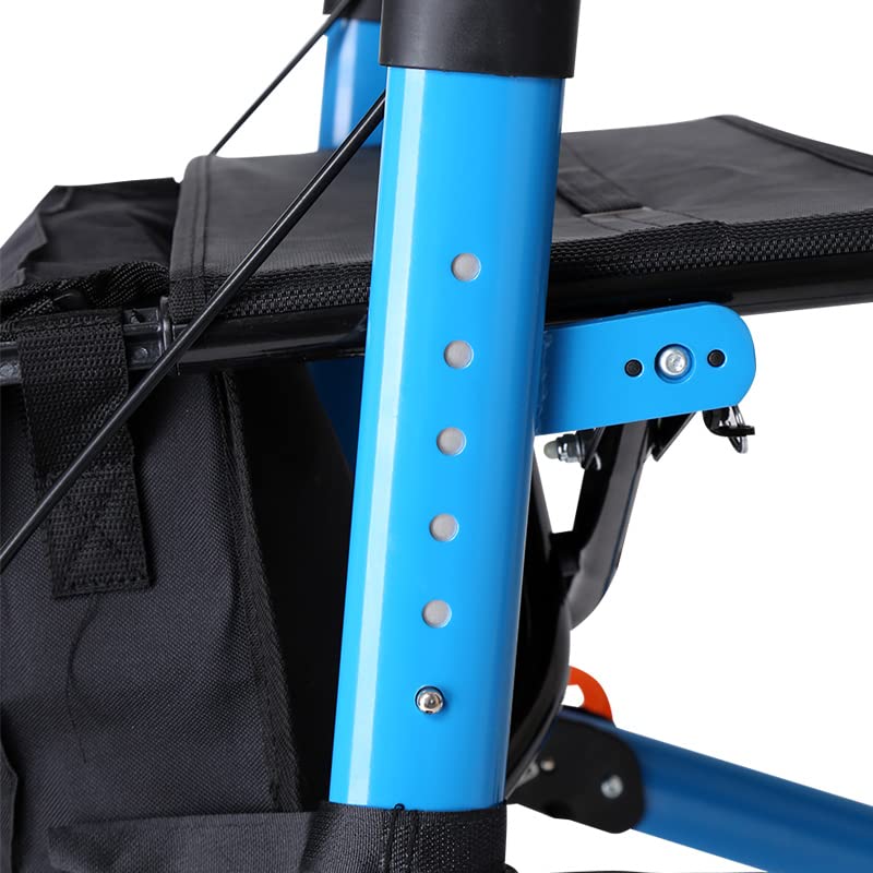 ByteTecpeak R1-Faltbarer Aluminium-Rollator mit Sitz und Korb – Höhenverstellbar