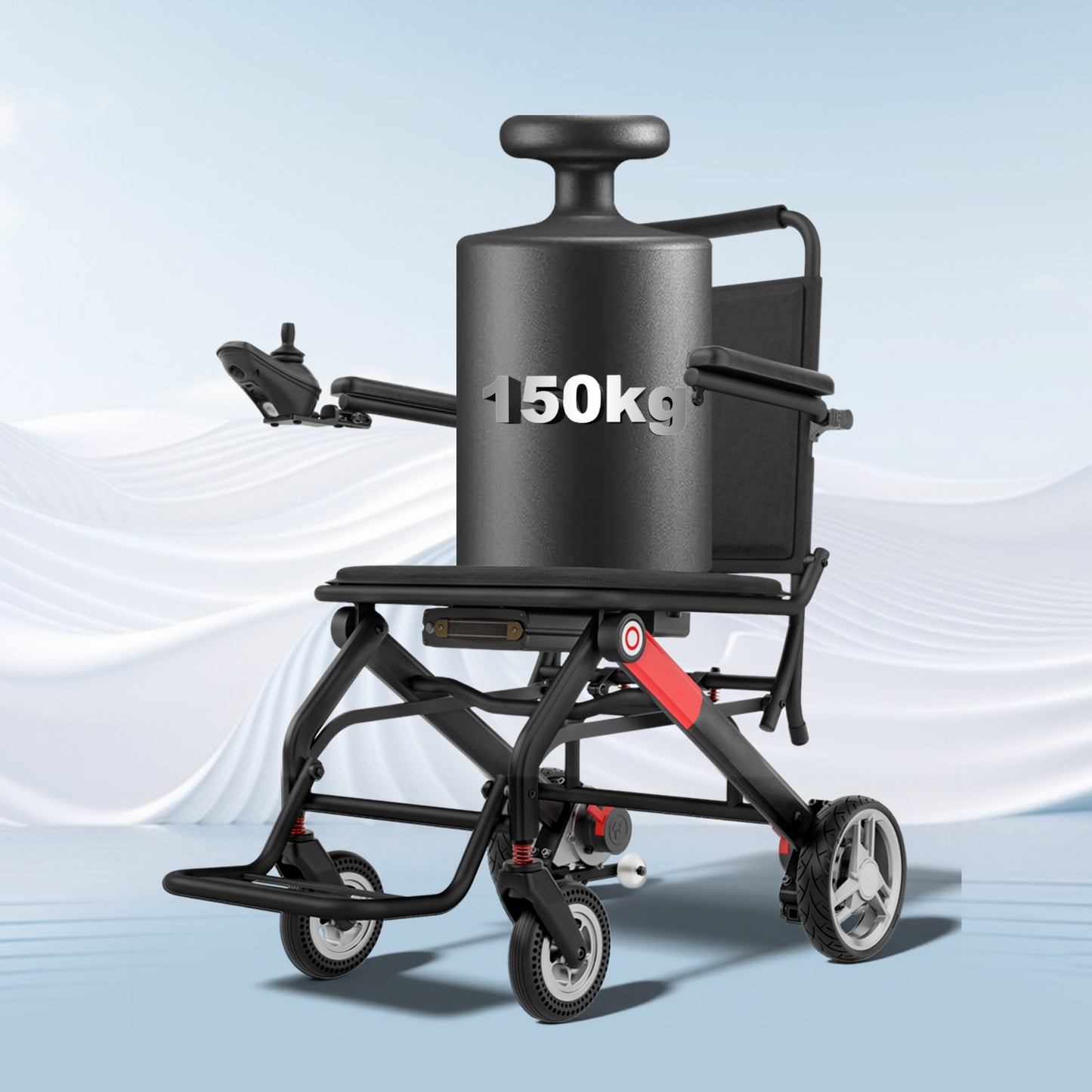 ByteTecpeak-D01 Rollstuhl, wiegt 14.1kg, Ultraleichter Elektrischer Rollstuhl