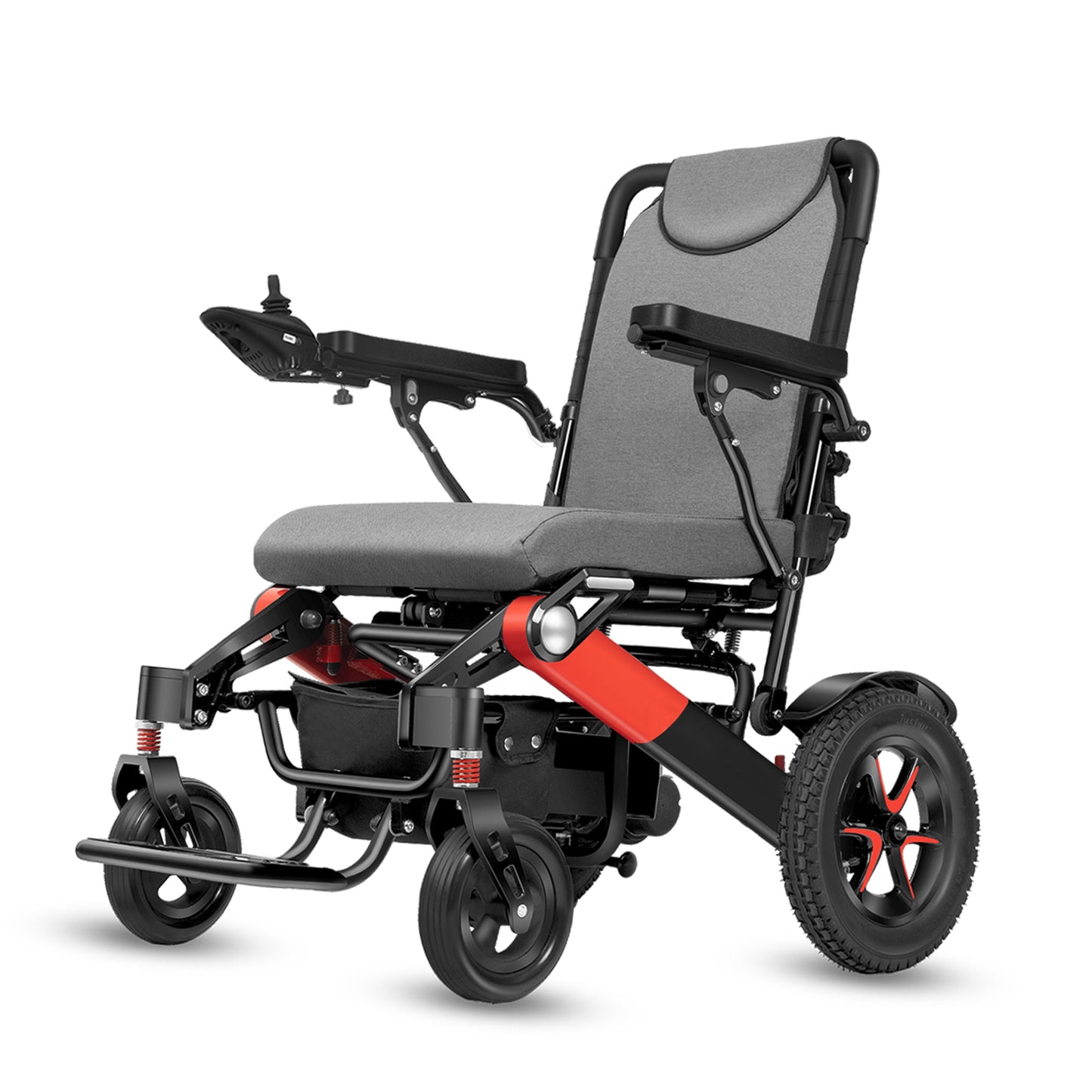 ByteTecpeak D02 Aluminium elektrische rolstoel met verstelbare rugleuning, krachtige 500W motor, 33 km bereik