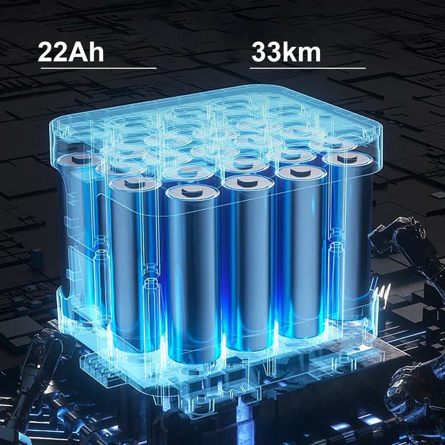 ByteTecpeak D02 elektrische rolstoel, 22Ah lithiumbatterij, 33 km actieradius