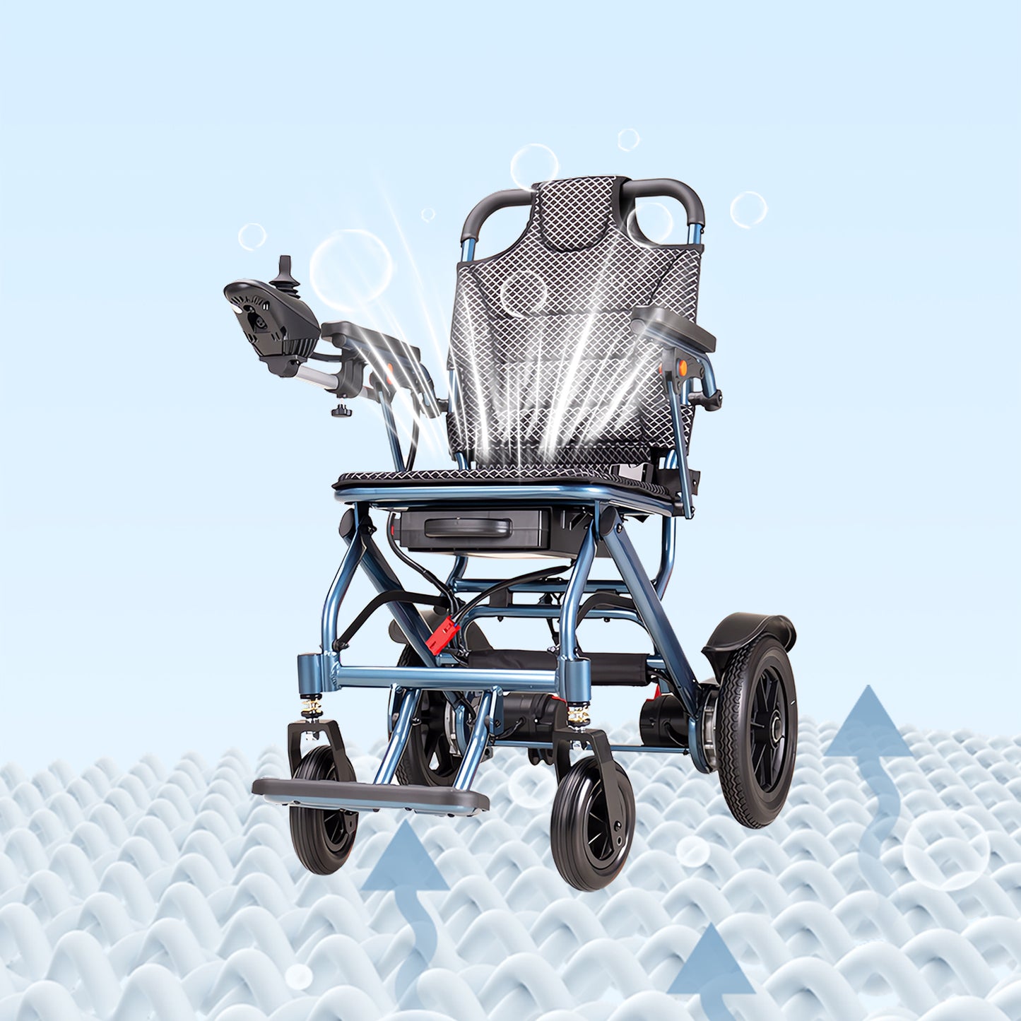 ByteTecpeak D04 Faltbarer Elektrorollstuhl– 17.9kg,500W Motor, 20 km Reichweite