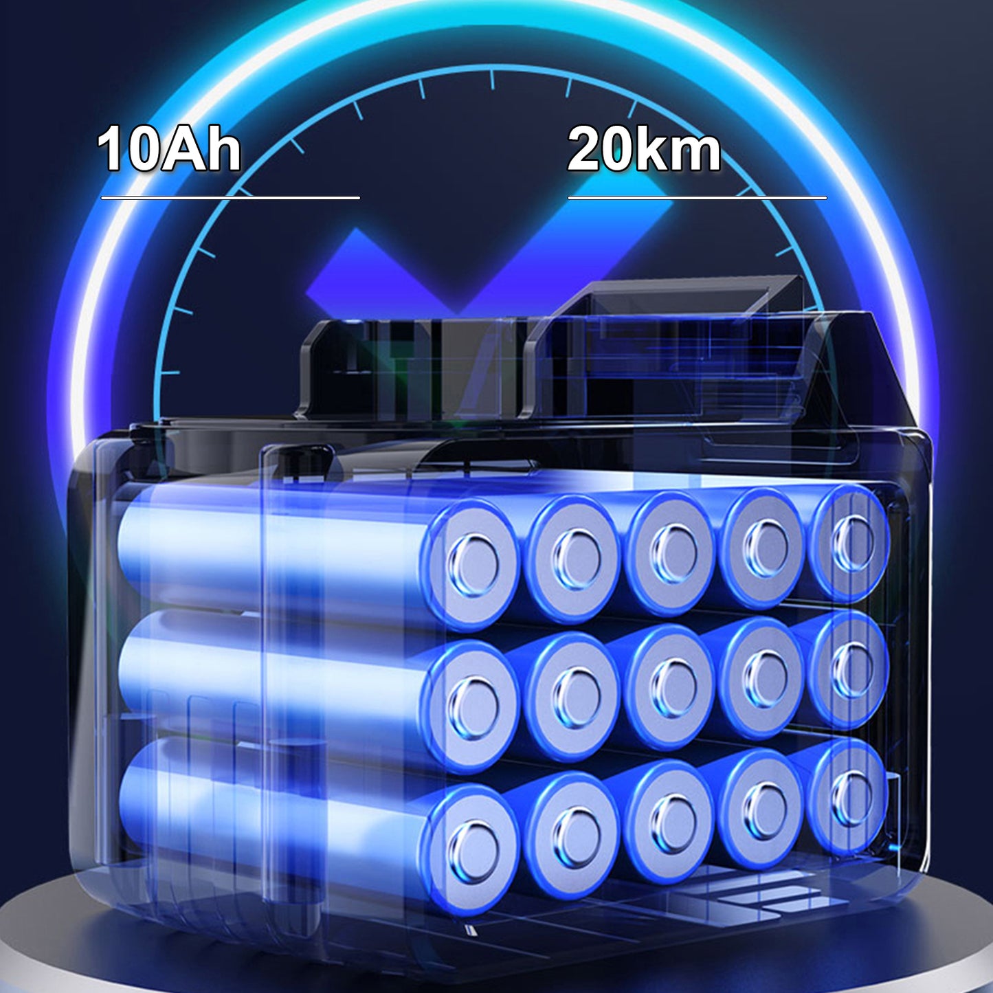 ByteTecpeak D04 Schwarz E-Rollstuhl mit Doppel 10Ah Akku, Reichweite 2 x 20 km