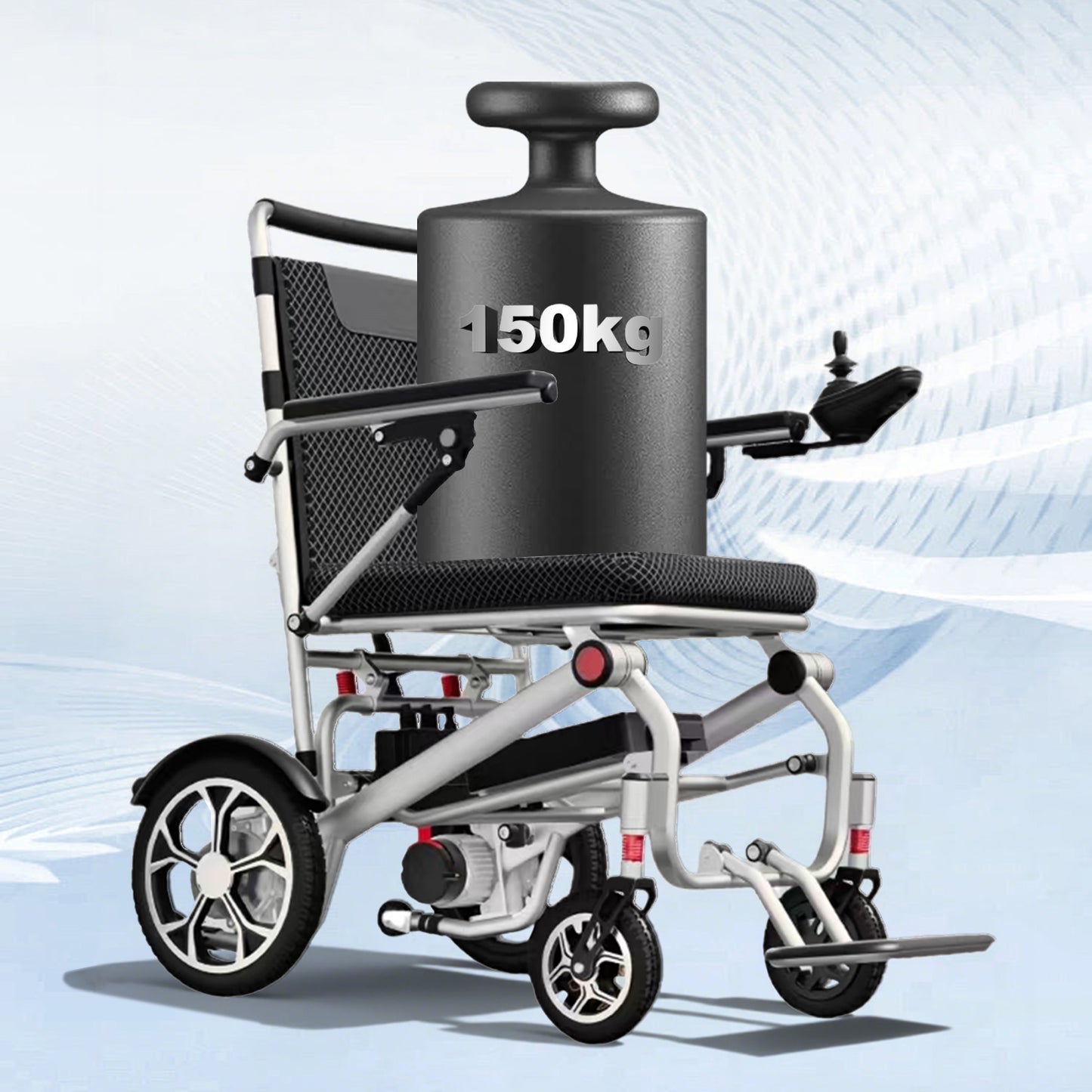 ByteTecpeak D06 Ultraleichter Faltbarer Elektrischer Rollstuhl, 20 km Reichweite