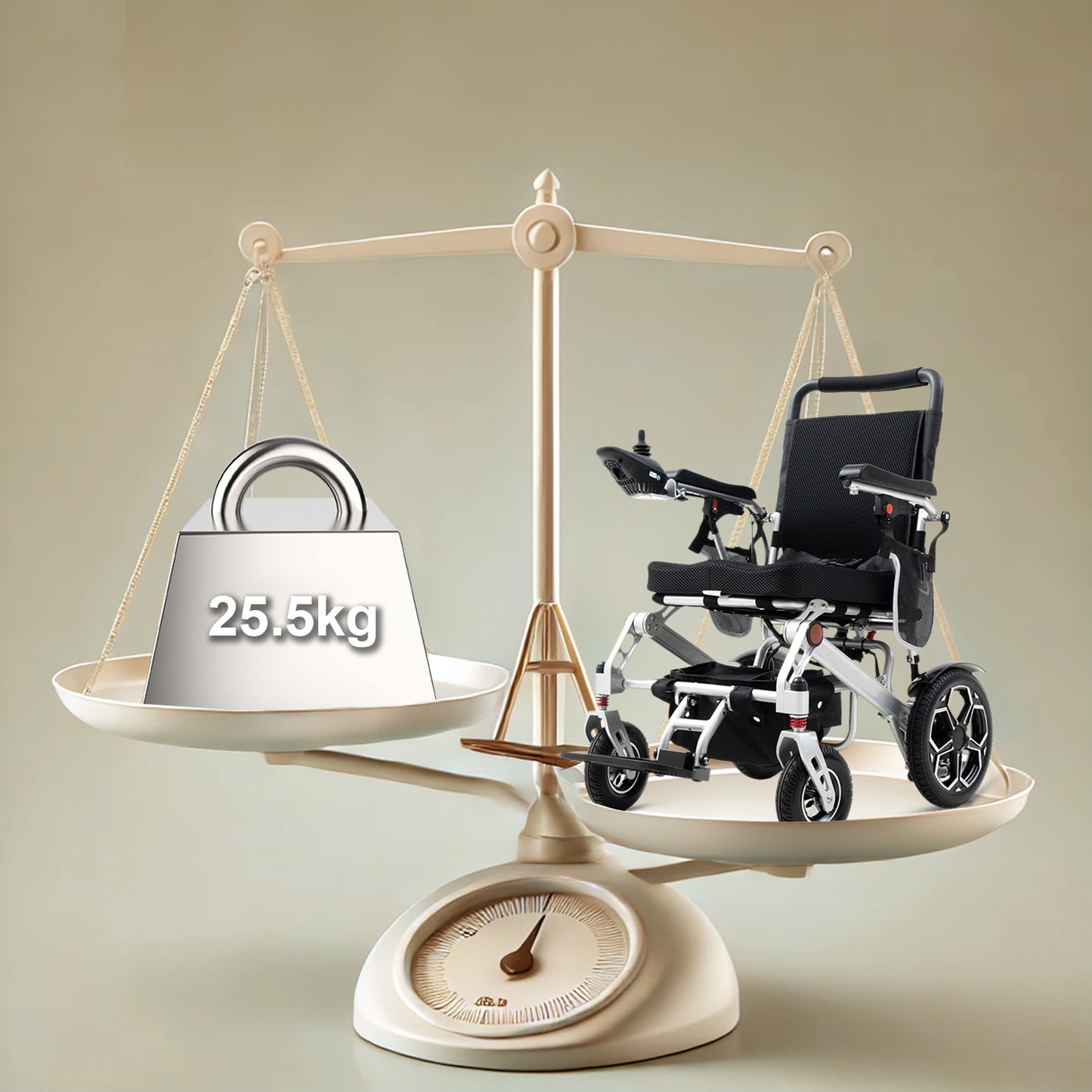 ByteTecpeak D10 Faltbar E-Rollstuhl – Zwei 12Ah Akku, Bis 150 kg belastbar