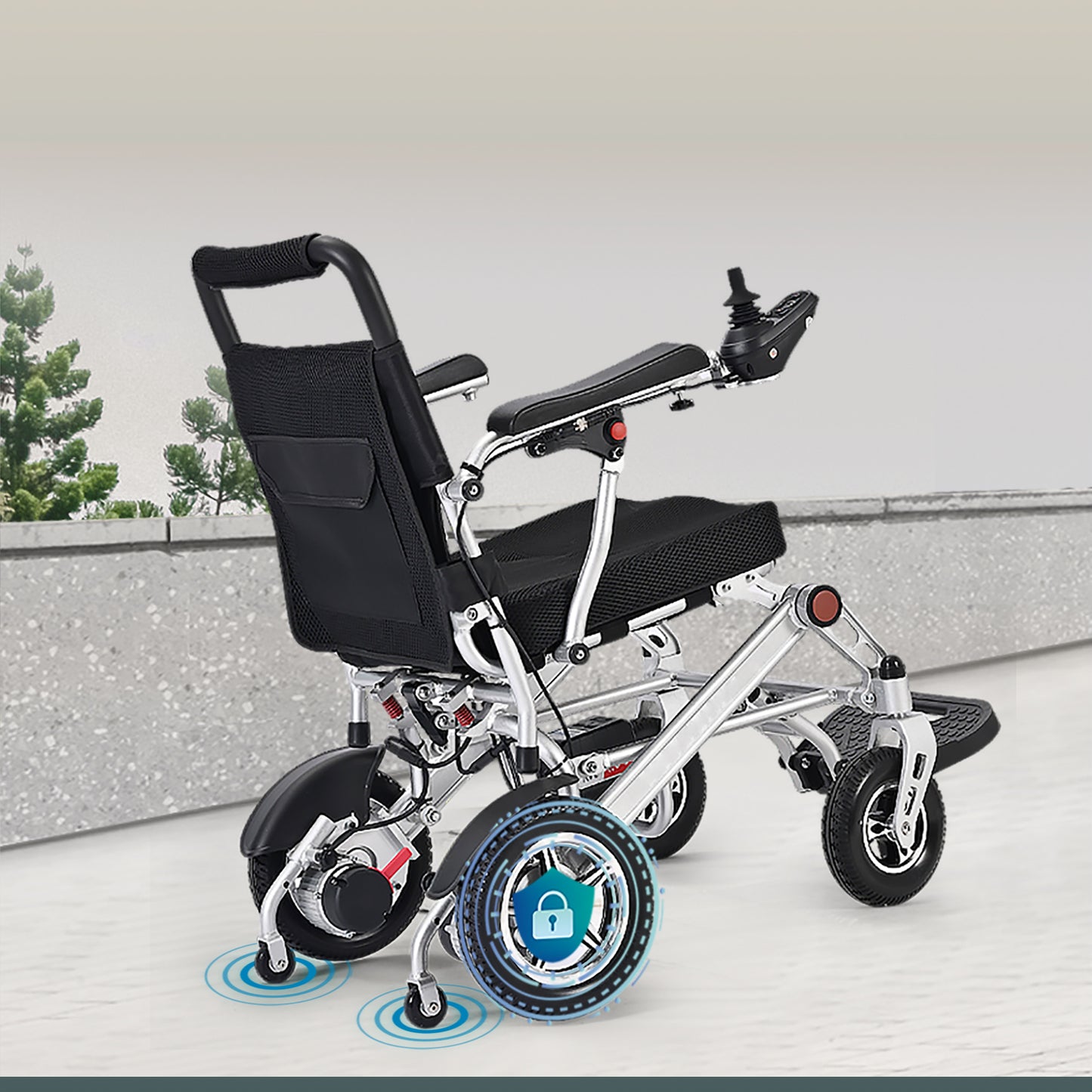 ByteTecpeak D10 Faltbar E-Rollstuhl – Zwei 12Ah Akku, Bis 150 kg belastbar