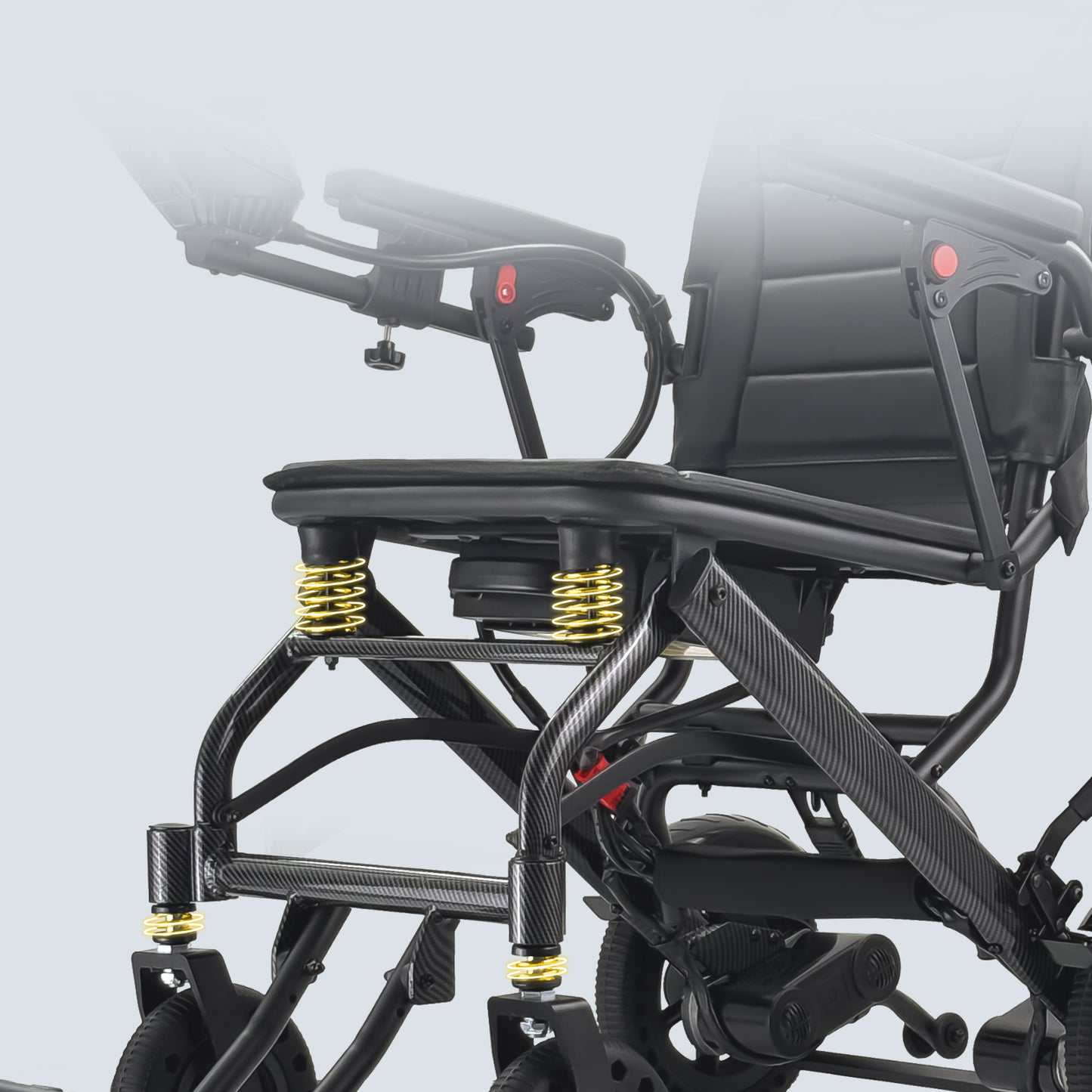 ByteTecpeak D13 ultraleichter, zusammenklappbarer Elektrische Rollstühle - Zwei 10Ah Akku lange Reichweite