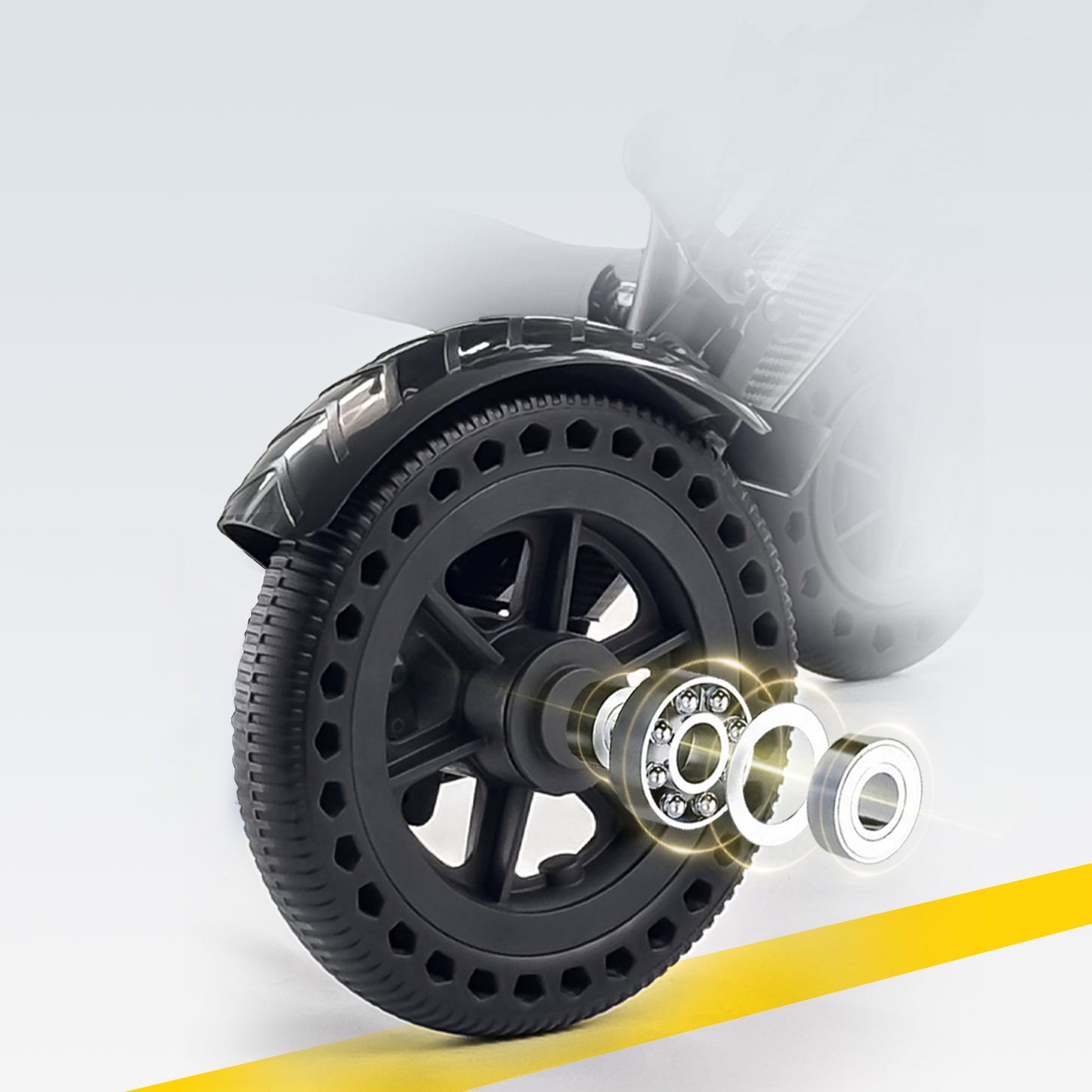 ByteTecpeak D13 ultraleichter, zusammenklappbarer Elektrische Rollstühle - Zwei 10Ah Akku lange Reichweite