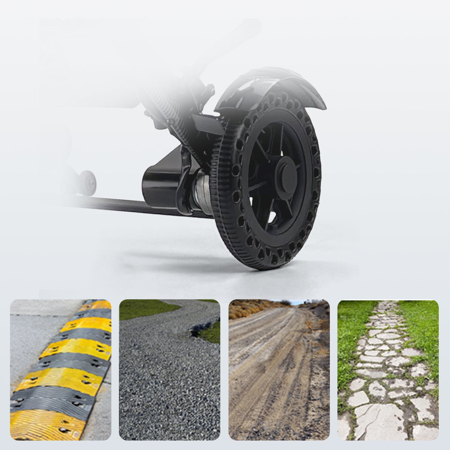 ByteTecpeak D13 ultraleichter, zusammenklappbarer Elektrische Rollstühle - Zwei 10Ah Akku lange Reichweite