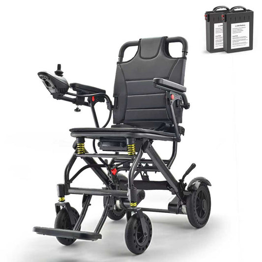 ByteTecpeak D13 ultraleichter, zusammenklappbarer Elektrische Rollstühle - Zwei 10Ah Akku lange Reichweite
