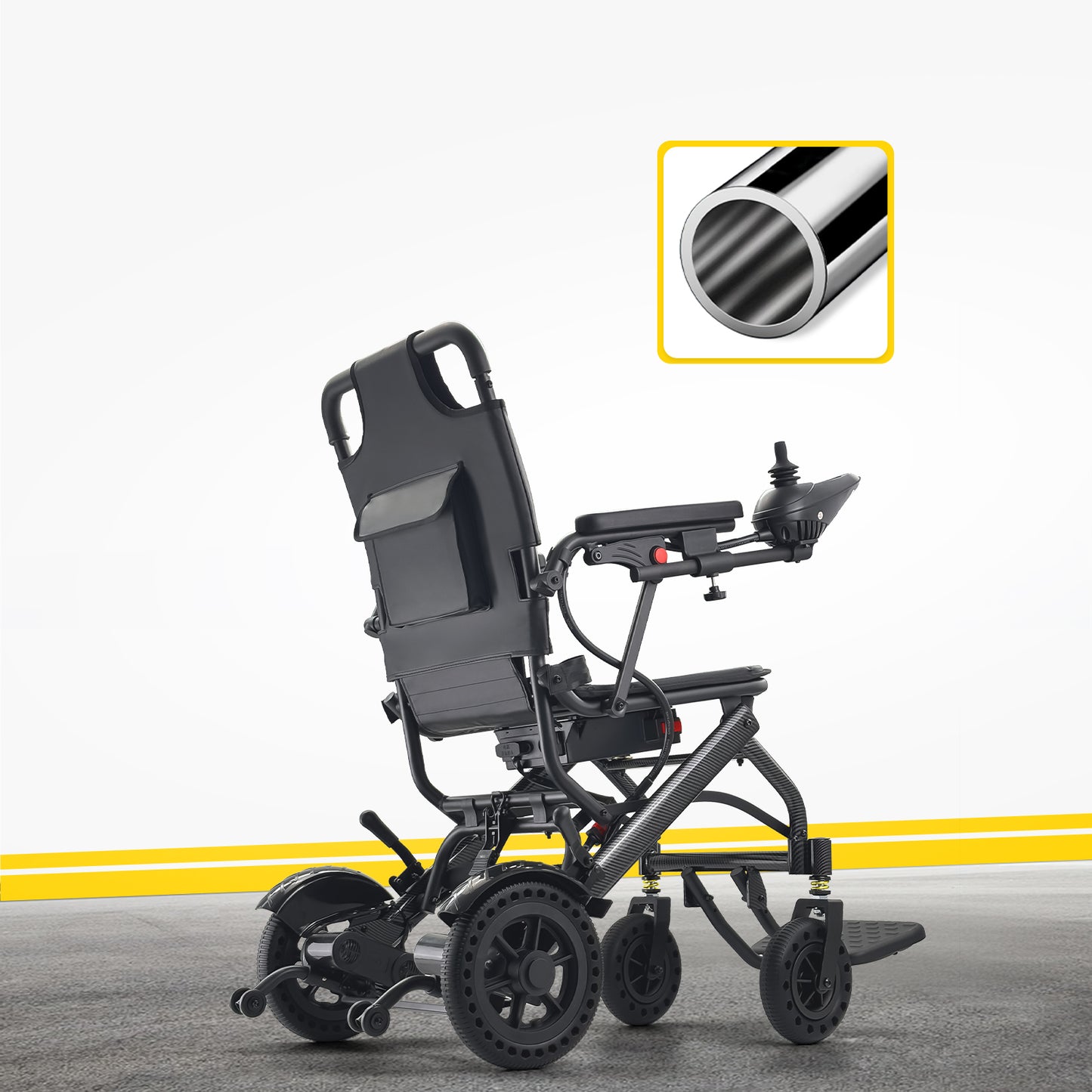 ByteTecpeak D13 fauteuils roulants électriques ultralégers et pliables - Deux batteries 10Ah pour une longue autonomie