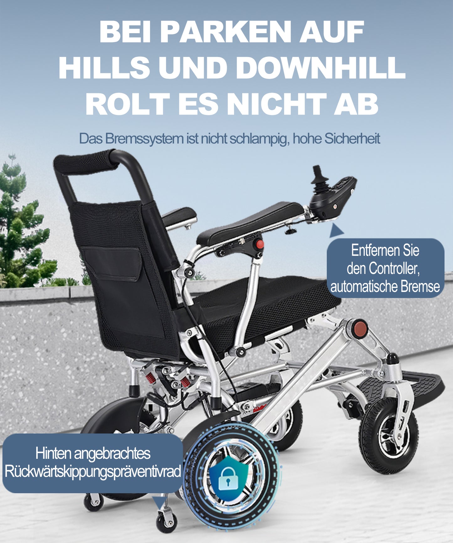 ByteTecpeak D10 Ultra-Leichter Elektrorollstuhl | 22kg · 200W Dual-Motor · 20km Reichweite · Faltbar & Reisefreundlich