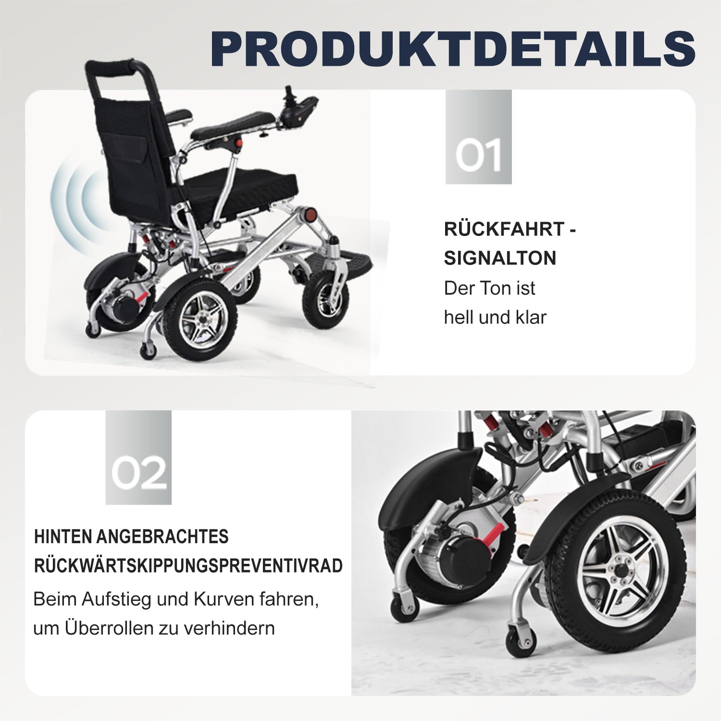 ByteTecpeak D10 Ultra-Leichter Elektrorollstuhl | 22kg · 200W Dual-Motor · 20km Reichweite · Faltbar & Reisefreundlich