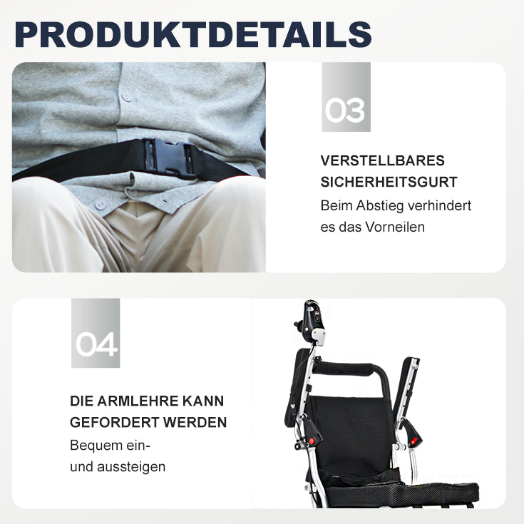 ByteTecpeak D10 Ultra-Leichter Elektrorollstuhl | 22kg · 200W Dual-Motor · 20km Reichweite · Faltbar & Reisefreundlich