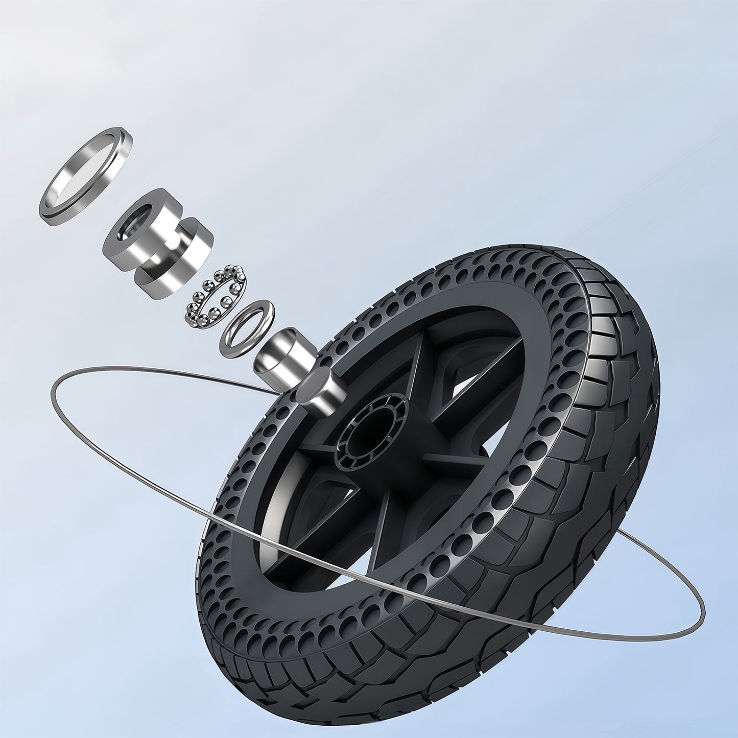 ByteTecpeak M2 Rollstuhl Faltbar, Leichter manueller Rollstuhl aus Aluminiumlegierung mit 100 kg Tragfähigkeit