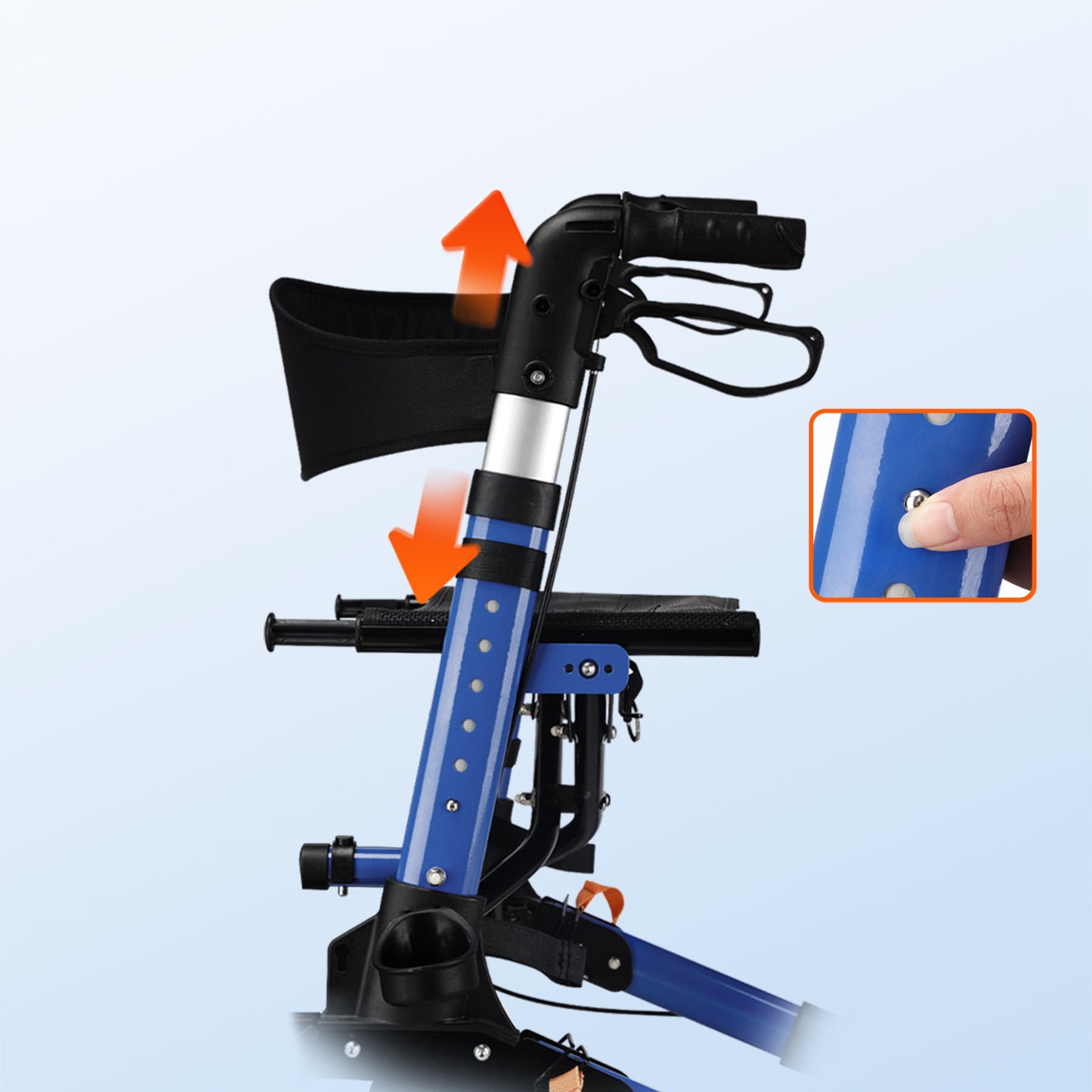 ByteTecpeak R3 Leichter faltbarer Rollator mit Sitz, Bremsen, Tasche