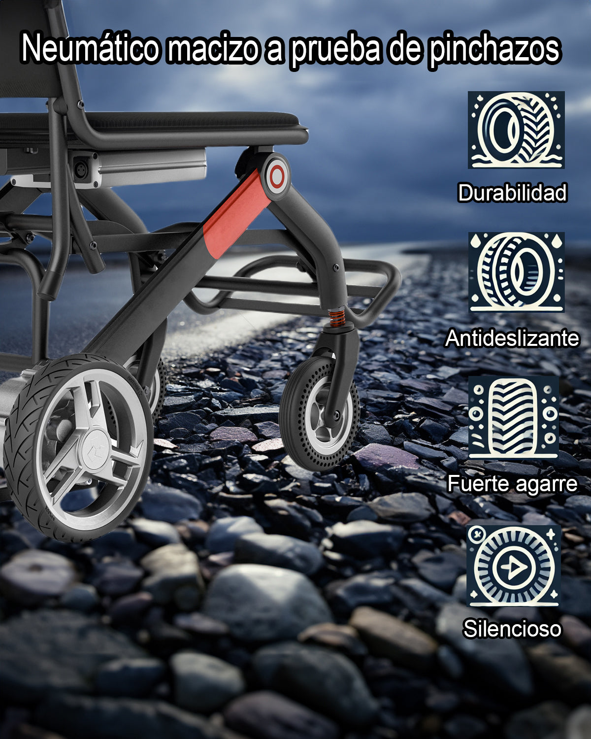 Silla de ruedas ByteTecpeak-D01, pesa 14,1 kg, silla de ruedas eléctrica ultraligera