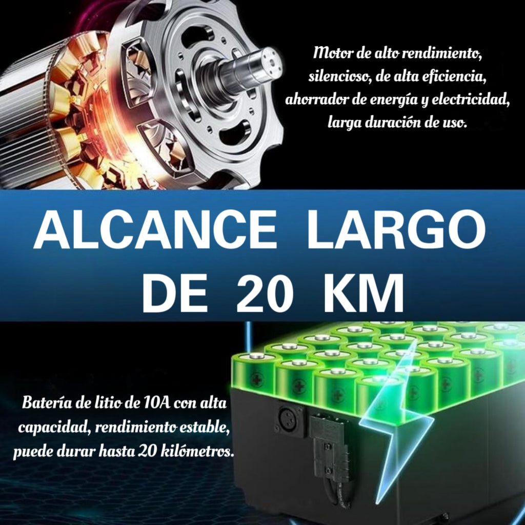 ByteTecpeak D04 Silla de ruedas eléctrica plegable- 17,9 kg, motor de 500 W, 20 km de autonomía