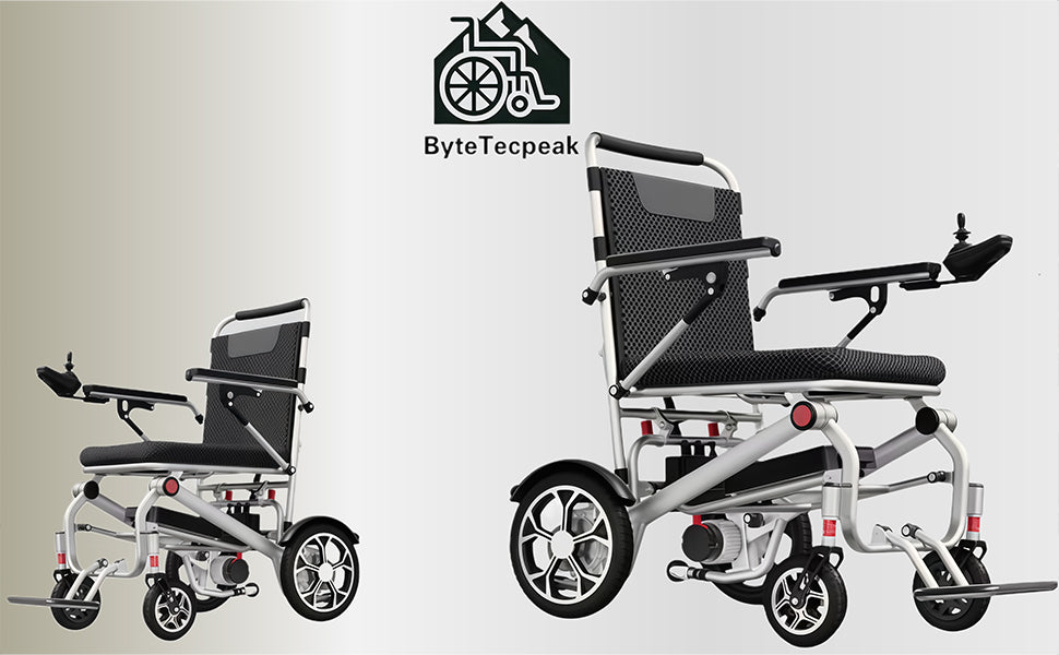 ByteTecpeak D06 Silla de ruedas eléctrica plegable ultraligera, 20 km de autonomía