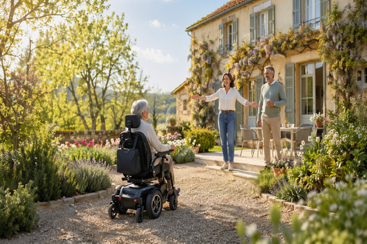 Mit dem Elektrorollstuhl zu Familie und Freunden am langen Wochenende: Worauf es bei Eingang, Garten und Terrasse wirklich ankommt