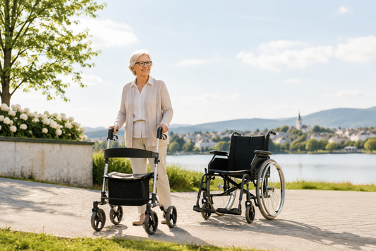 Rollator oder manueller Rollstuhl? Welche Mobilitätshilfe passt besser, wenn Gehen noch möglich ist?