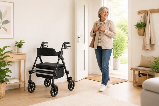 Ein fester Platz für Rollator und Rollstuhl zuhause: Warum gute Aufbewahrung den Alltag leichter macht