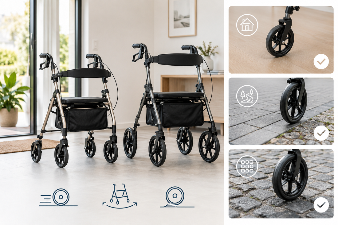 Radgröße beim Rollator verstehen: Warum kleine und große Räder im Alltag anders wirken