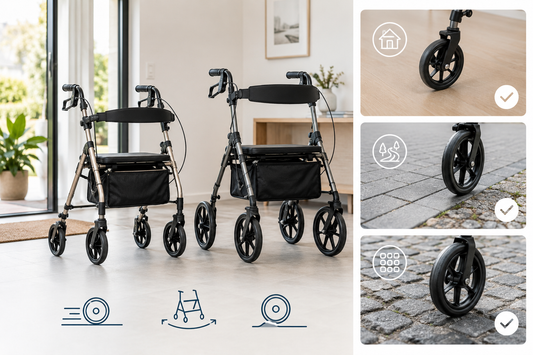 Radgröße beim Rollator verstehen: Warum kleine und große Räder im Alltag anders wirken