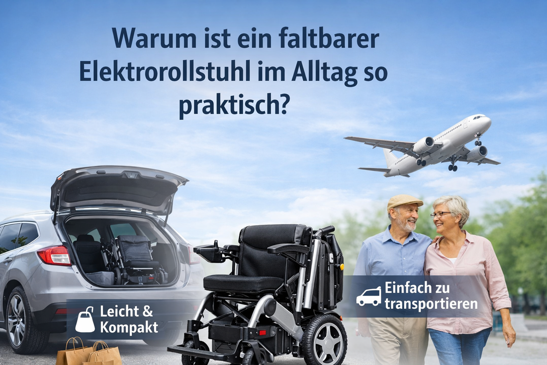 Faltbarer Elektrorollstuhl im Alltag: Worauf man bei Transport, Kofferraum und Reisen achten sollte