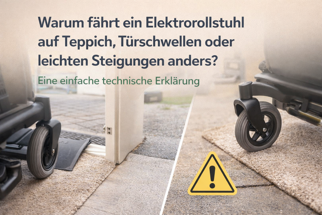 Warum fährt ein Elektrorollstuhl auf Teppich, Türschwellen oder leichten Steigungen anders? Eine einfache technische Erklärung