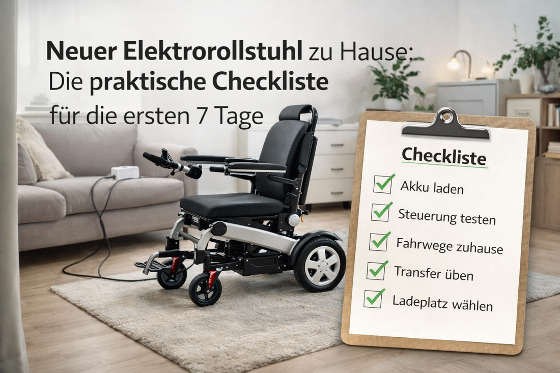 Neuer Elektrorollstuhl zu Hause: Die praktische Checkliste für die ersten 7 Tage