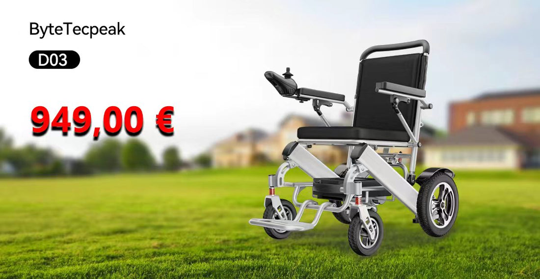 Fauteuil Électrique Pliable ByteTecpeak D03 en Promotion Limitée – Autonomie de 30 km pour un Confort Optimal