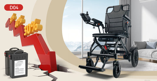 ByteTecpeak D04 Elektrorollstuhl im Sonderangebot – Doppelbatterie, nur 899 €, ultraleicht & faltbar!