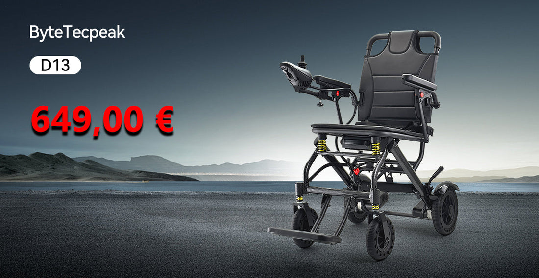 ByteTecpeak D13 Elektrorollstuhl im Sonderangebot – leichter, faltbarer und komfortabler