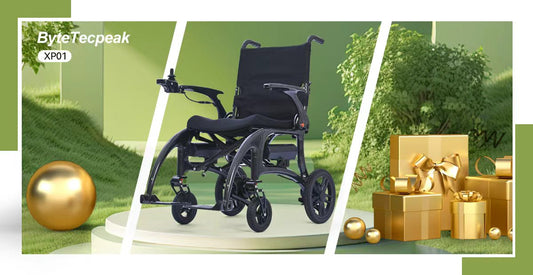 ByteTecpeak XP01 Ultraleichter Faltbarer Carbon-Elektrorollstuhl zum Herbstsonderpreis!