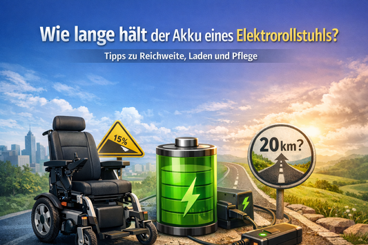 Wie lange hält der Akku eines Elektrorollstuhls? Tipps zu Reichweite, Laden und Pflege