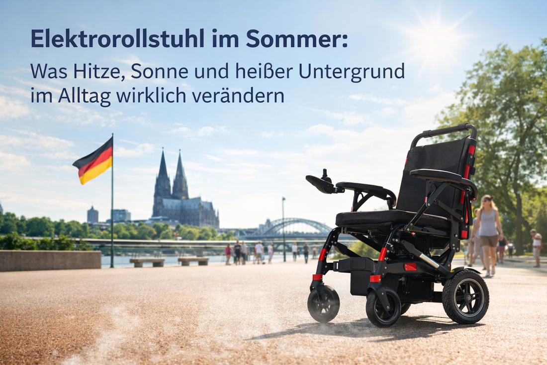 Elektrorollstuhl im Sommer: Was Hitze, Sonne und heißer Untergrund im Alltag wirklich verändern