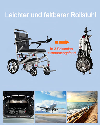 ByteTecpeak D06 Tragbarer elektrischer Rollstuhl - 12Ah Lithium-Batterie, 14.9 kg, 400 W Motor