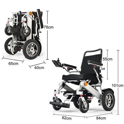 ByteTecpeak D11 Foldable Electric Wheelchair, 12Ah Lithium Battery, 20 km Range