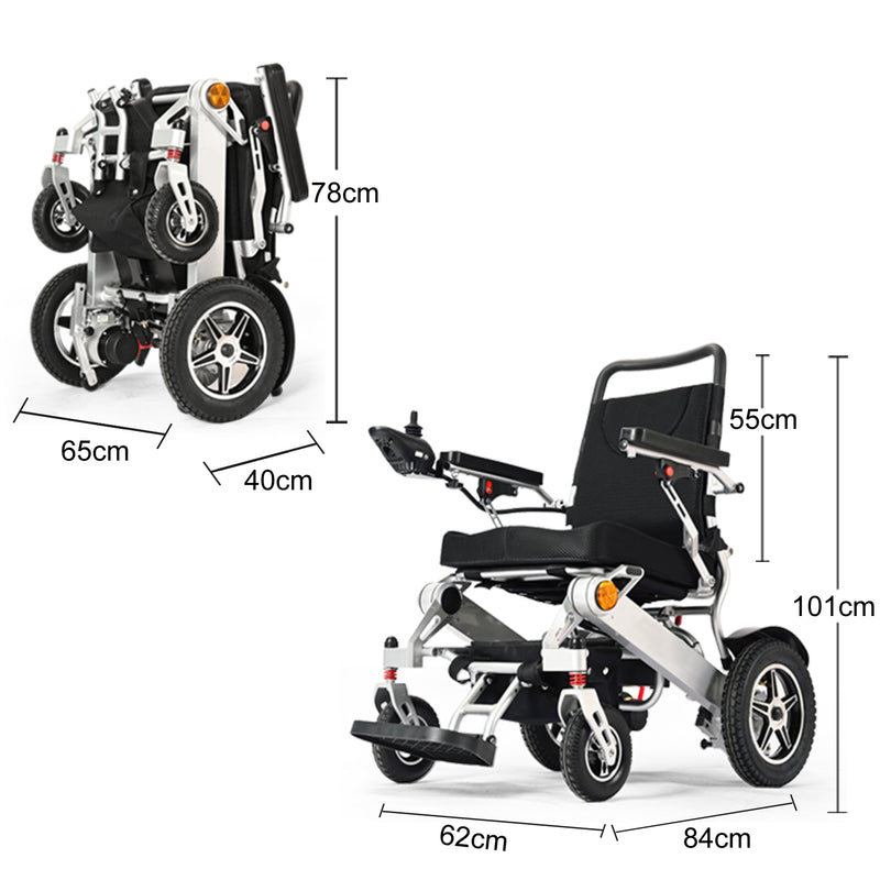ByteTecpeak D11 Elektrischer Faltrollstuhl,  500W Motoren, 20km Reichweite
